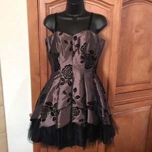 Masquerade Floral Print Cocktail Dress w/ Sequins